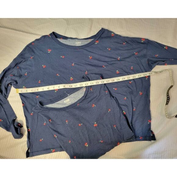 Lot of 2 Pink Victoria's Secret crop tops long sleeves  soft brushed knit fabric - Picture 5 of 9